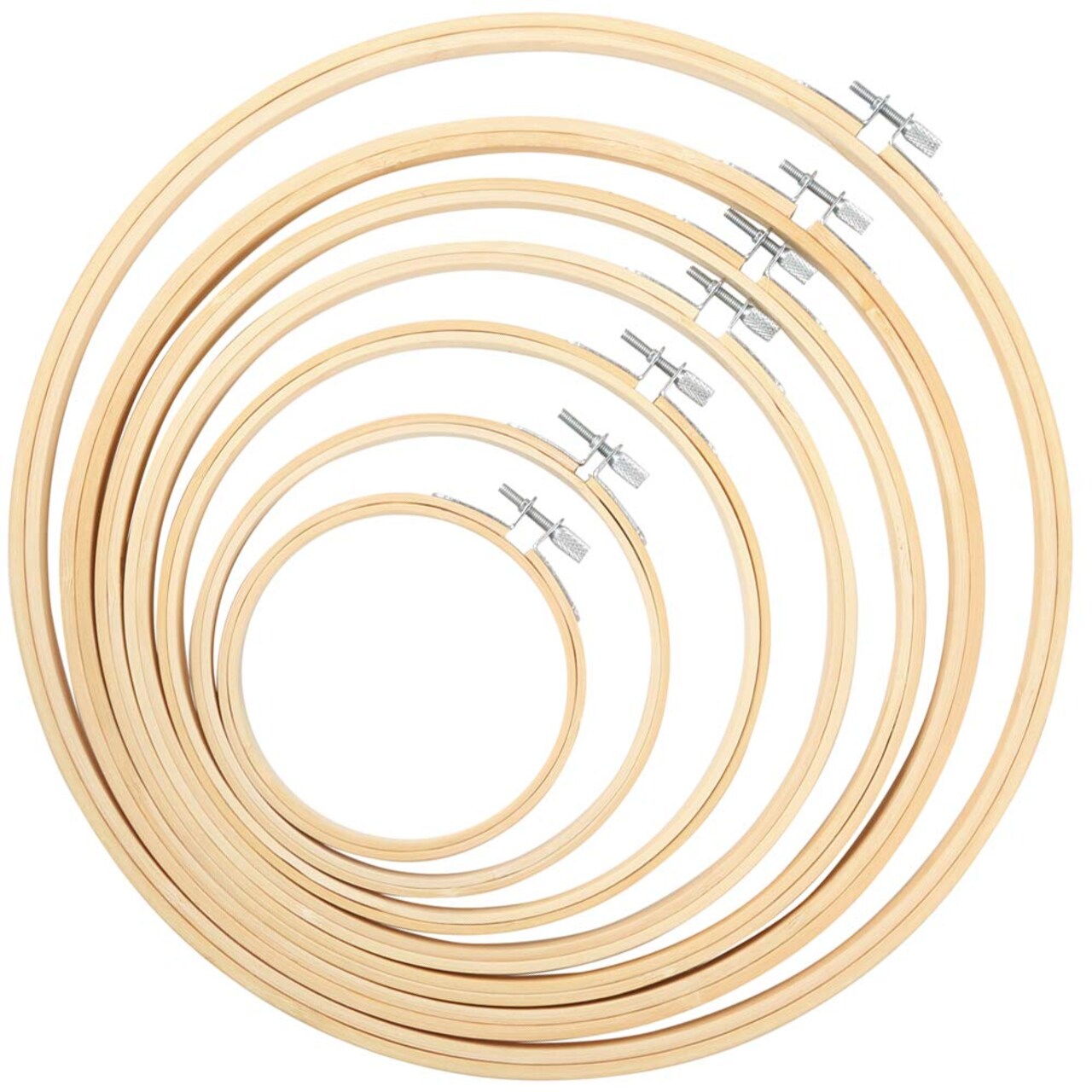 7 Pieces 7 Sizes Embroidery Hoops Set 4 inch to 12 inch Circle Cross Stitch Hoop Rings for Craft Sewing and Ornaments